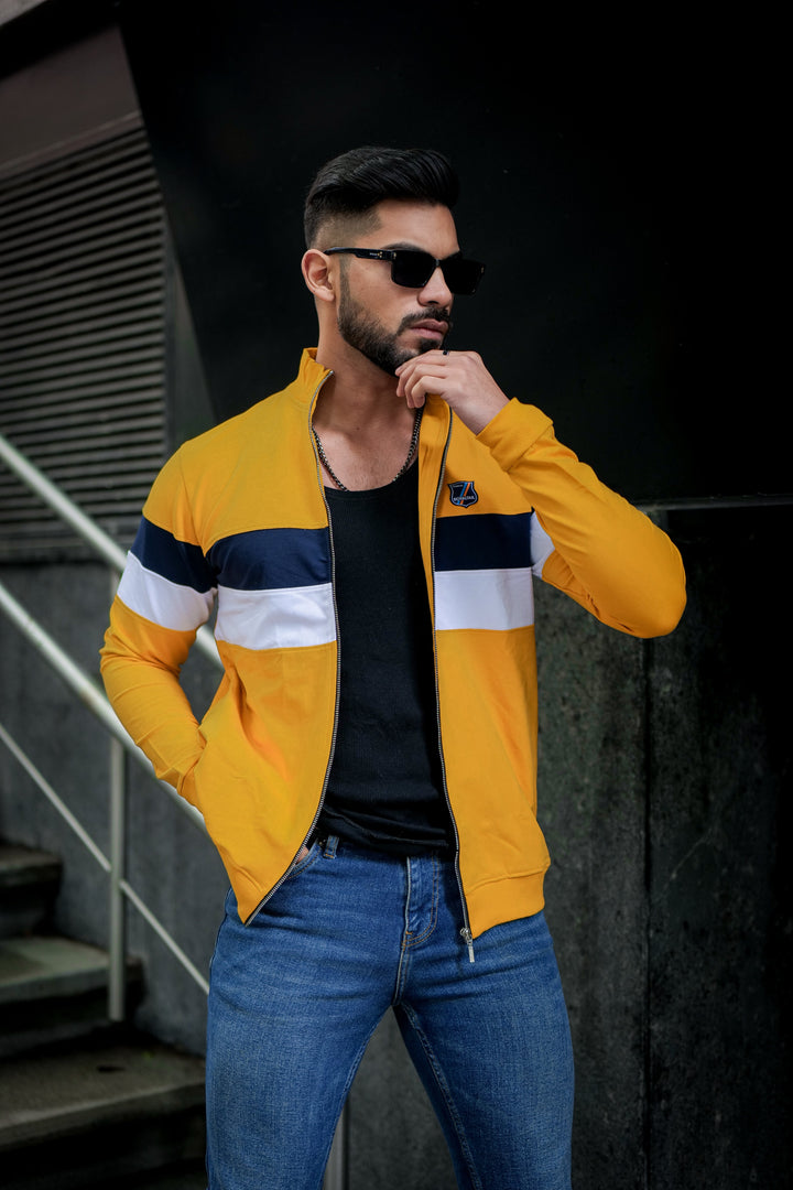 Mustard Yellow Organic Cotton Sweatshirt for men, photo 4