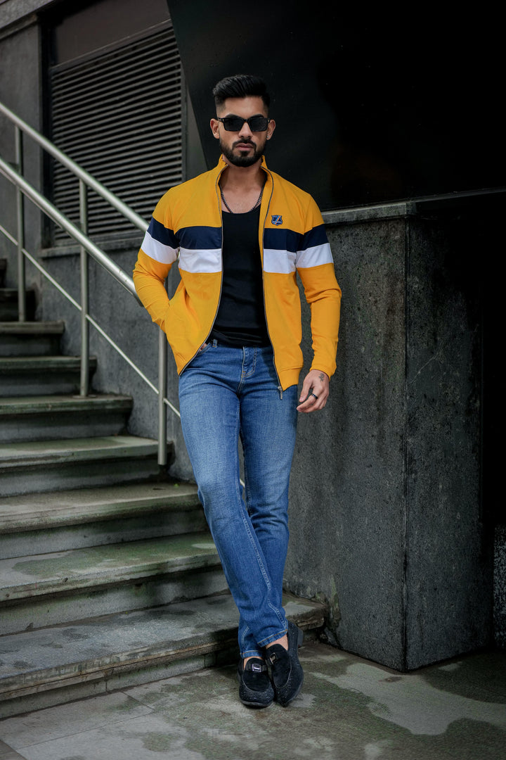 Mustard Yellow Organic Cotton Sweatshirt for men, photo 5