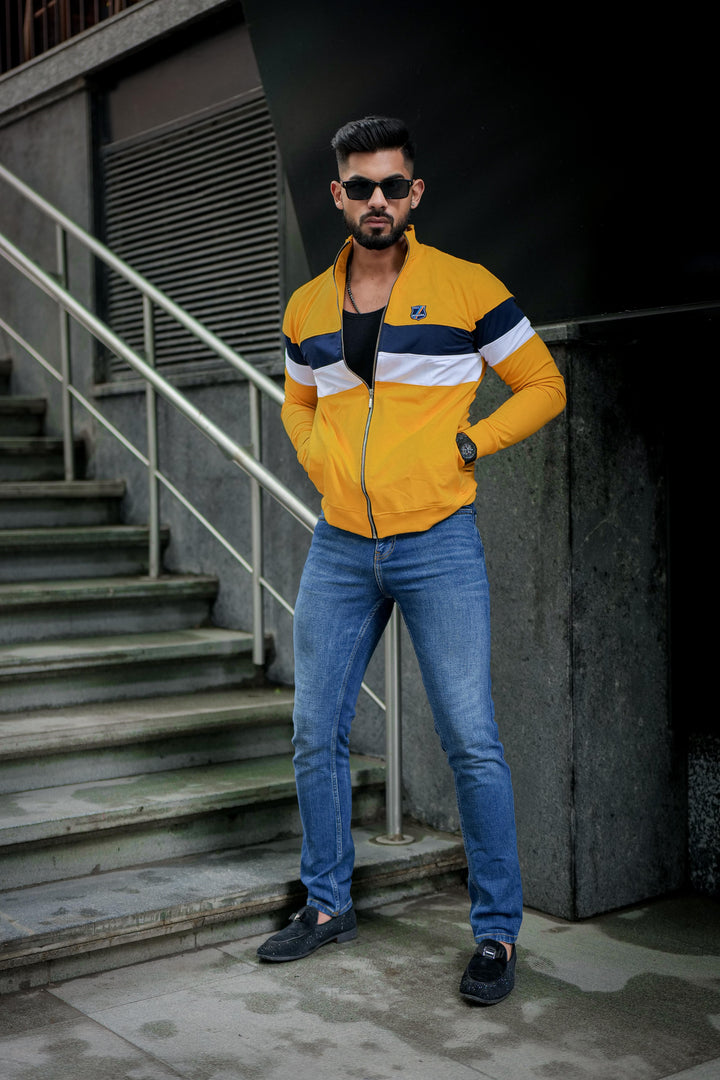 Mustard Yellow Organic Cotton Sweatshirt for men, photo 6