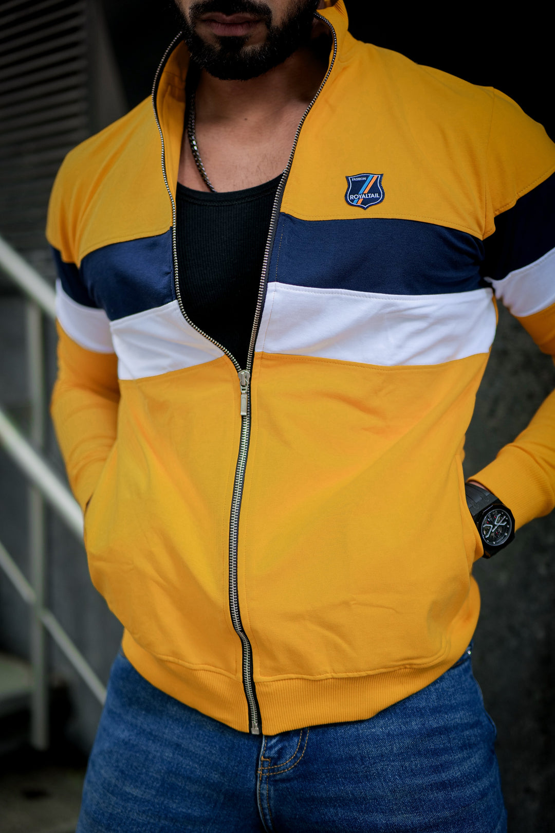 Mustard Yellow Organic Cotton Sweatshirt for men, photo 7