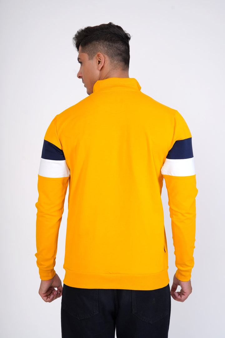 Mustard Yellow Organic Cotton Sweatshirt for men, photo 8