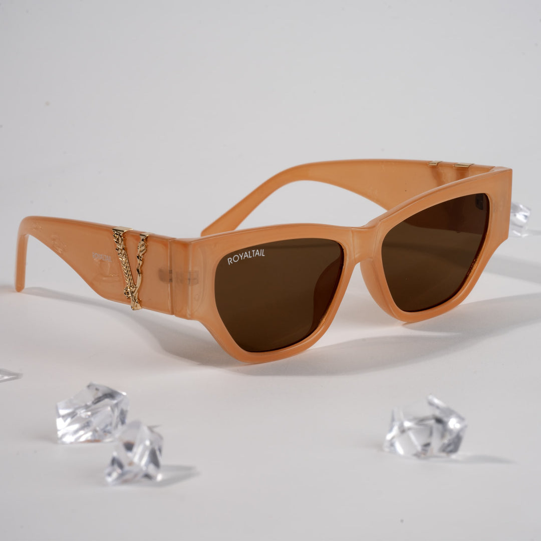 Orange cat-eye sunglasses with brown lenses – ROYALTAIL