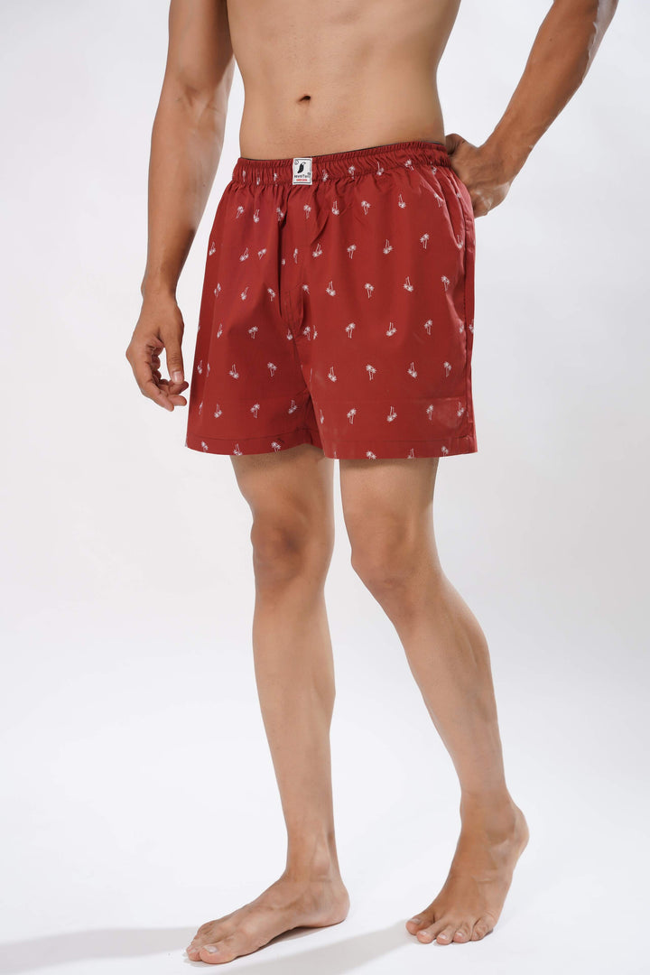 Red Print Boxer Shorts by ROYALTAIL