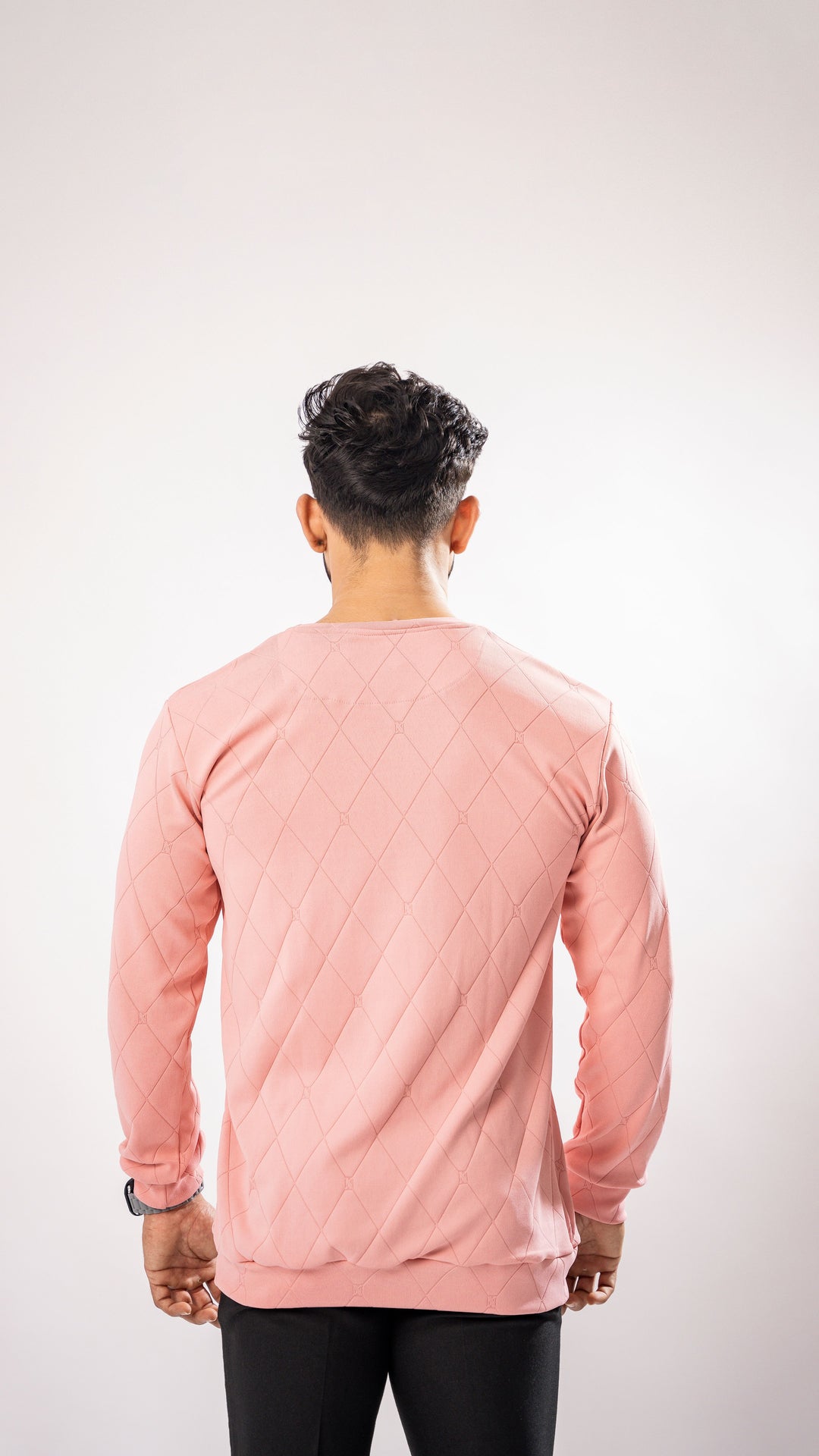 Rose Pink Full Sleeve Cotton T-Shirt for men, photo 5