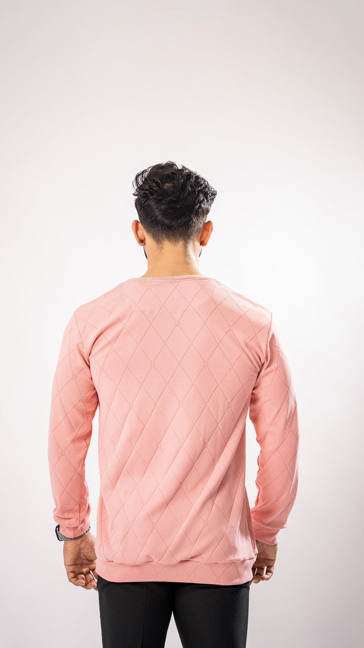 Rose Pink Full Sleeve Cotton T-Shirt for men, photo 5