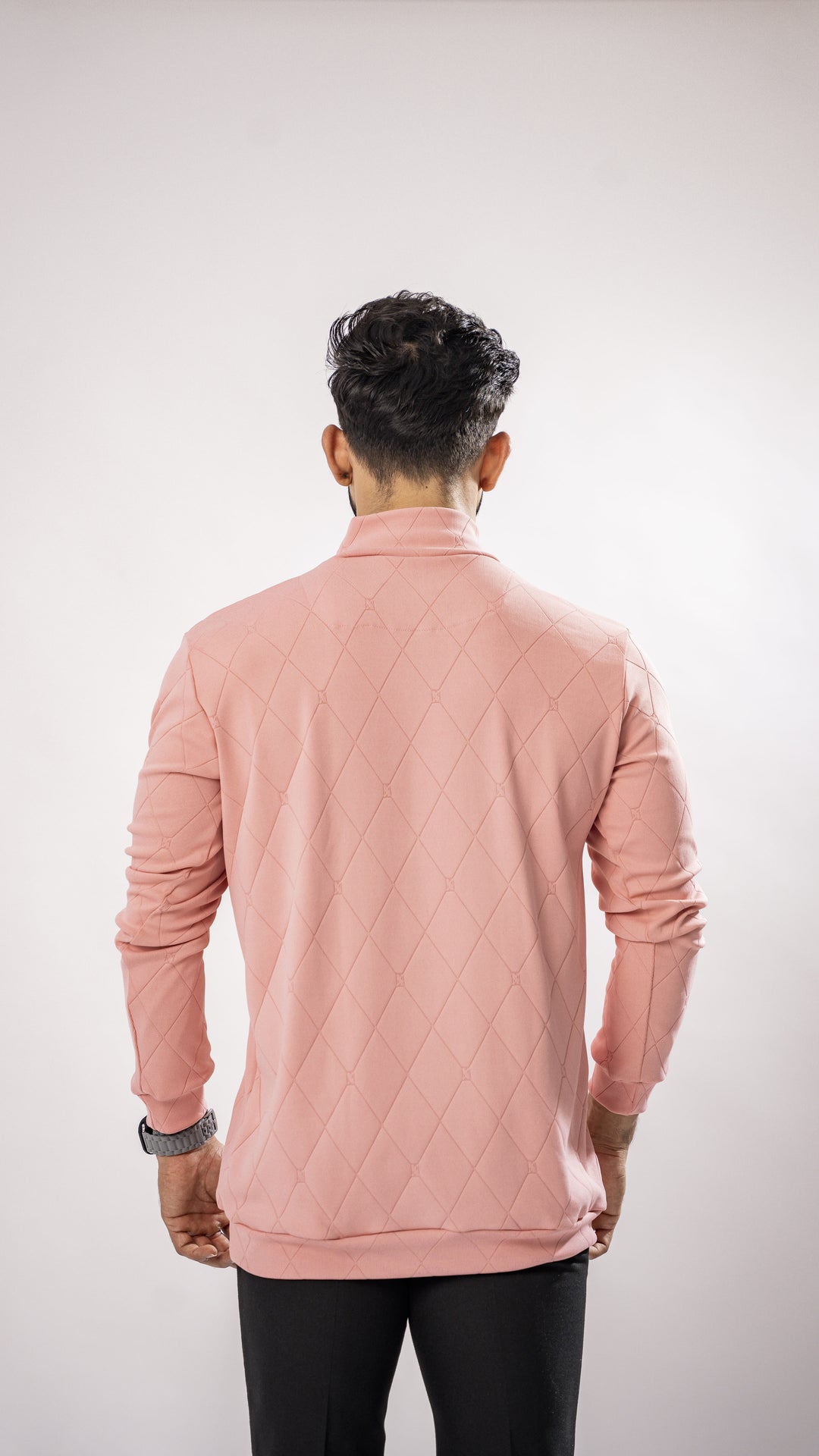 Rose Pink High Neck T-Shirt for men, photo 7