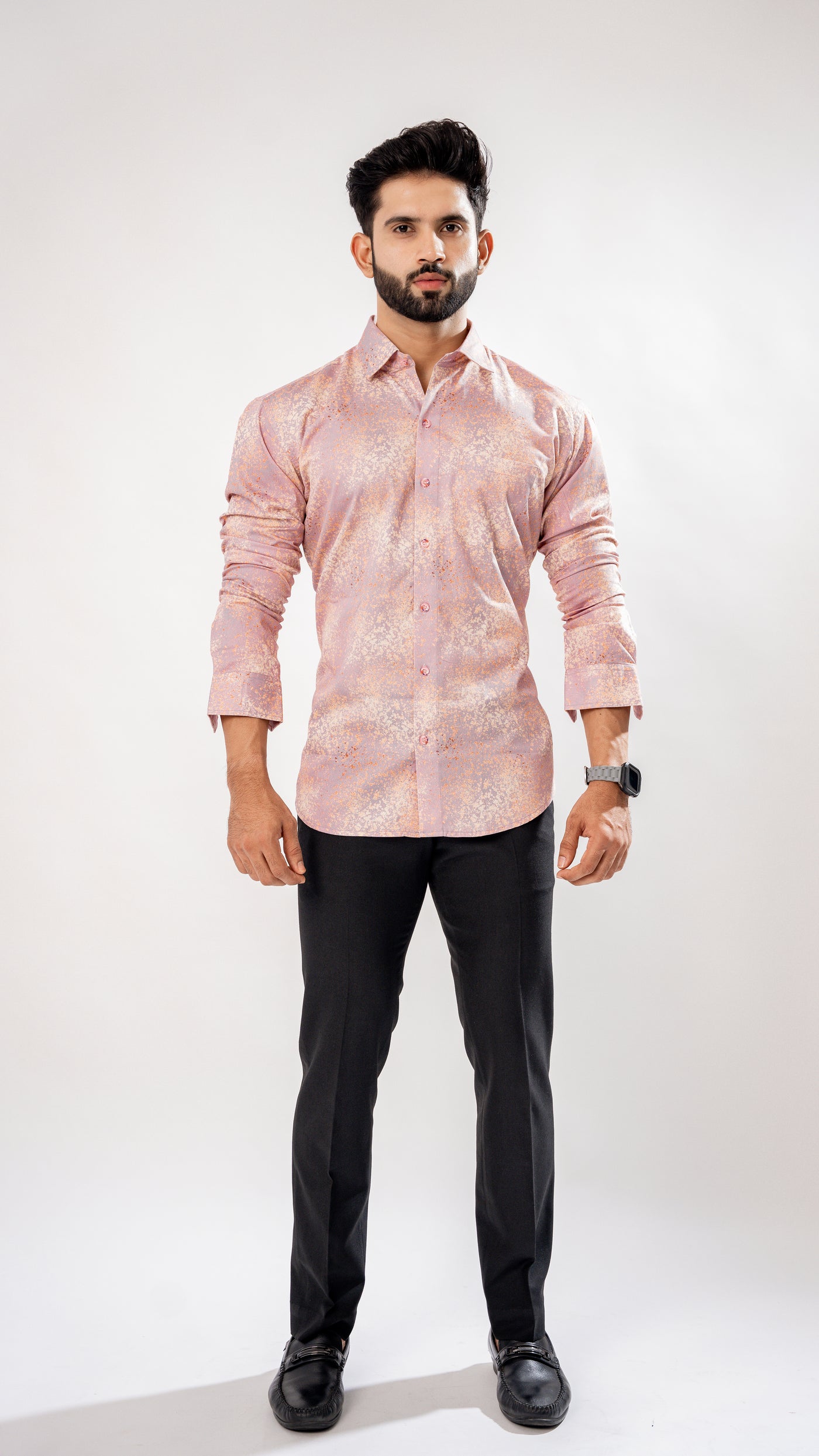 Pastel Purple Art Printed Premium Cotton Shirt - Royaltail