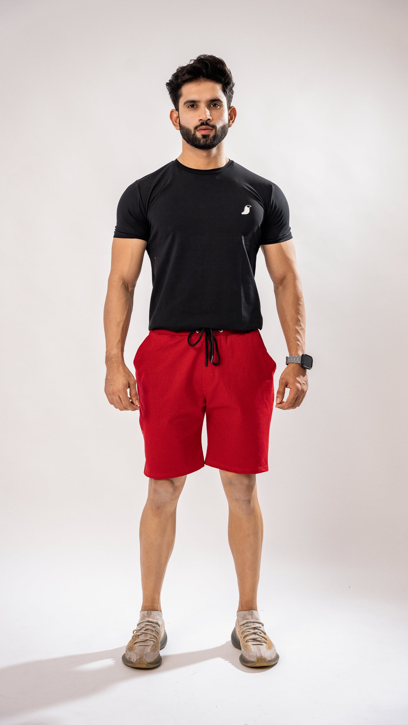 CAROUSEL RED PREMIUM COTTON SHORTS - Royaltail