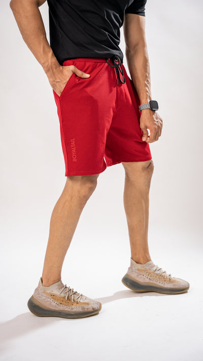 CAROUSEL RED PREMIUM COTTON SHORTS - Royaltail