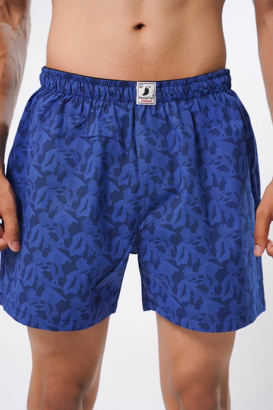 Blue All Over Printed Men's Boxers - Royaltail