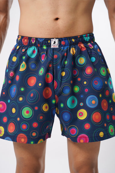 NAVY BLUE ALL OVER PRINTED MENS BOXERS