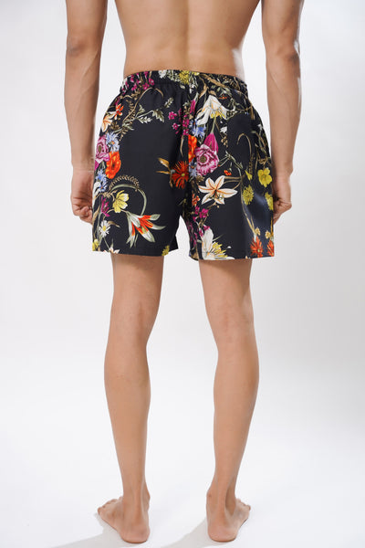 BLACK ALL OVER PRINTED MENS BOXERS
