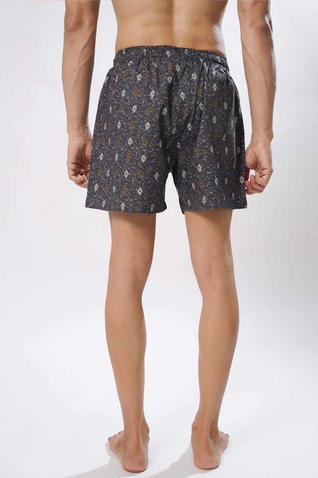 Grey All Over Printed Men's Boxers
