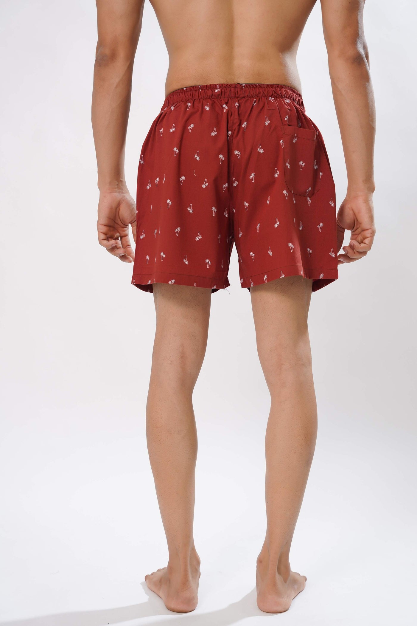 RED ALL OVER PRINTED MENS BOXERS