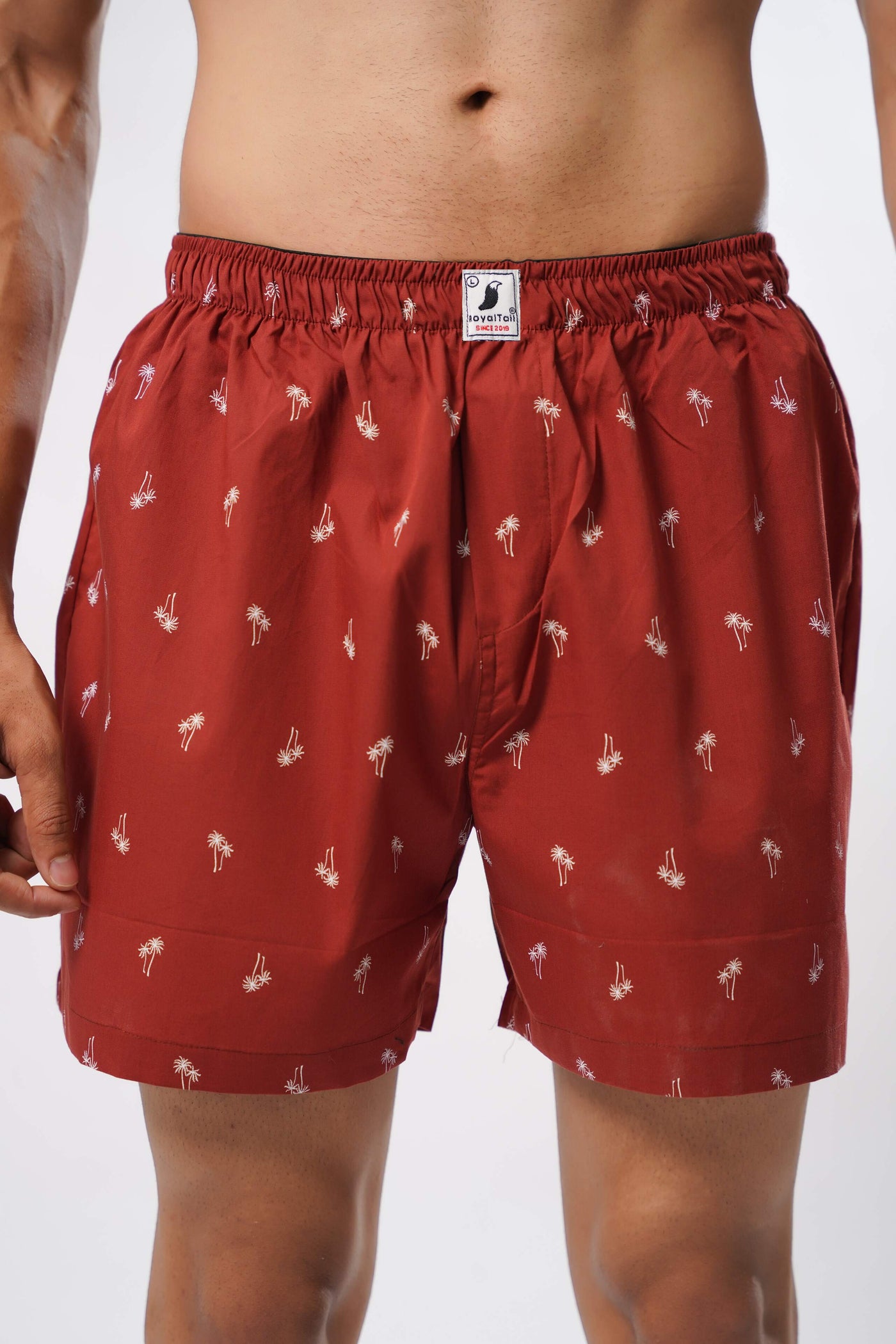RED ALL OVER PRINTED MENS BOXERS