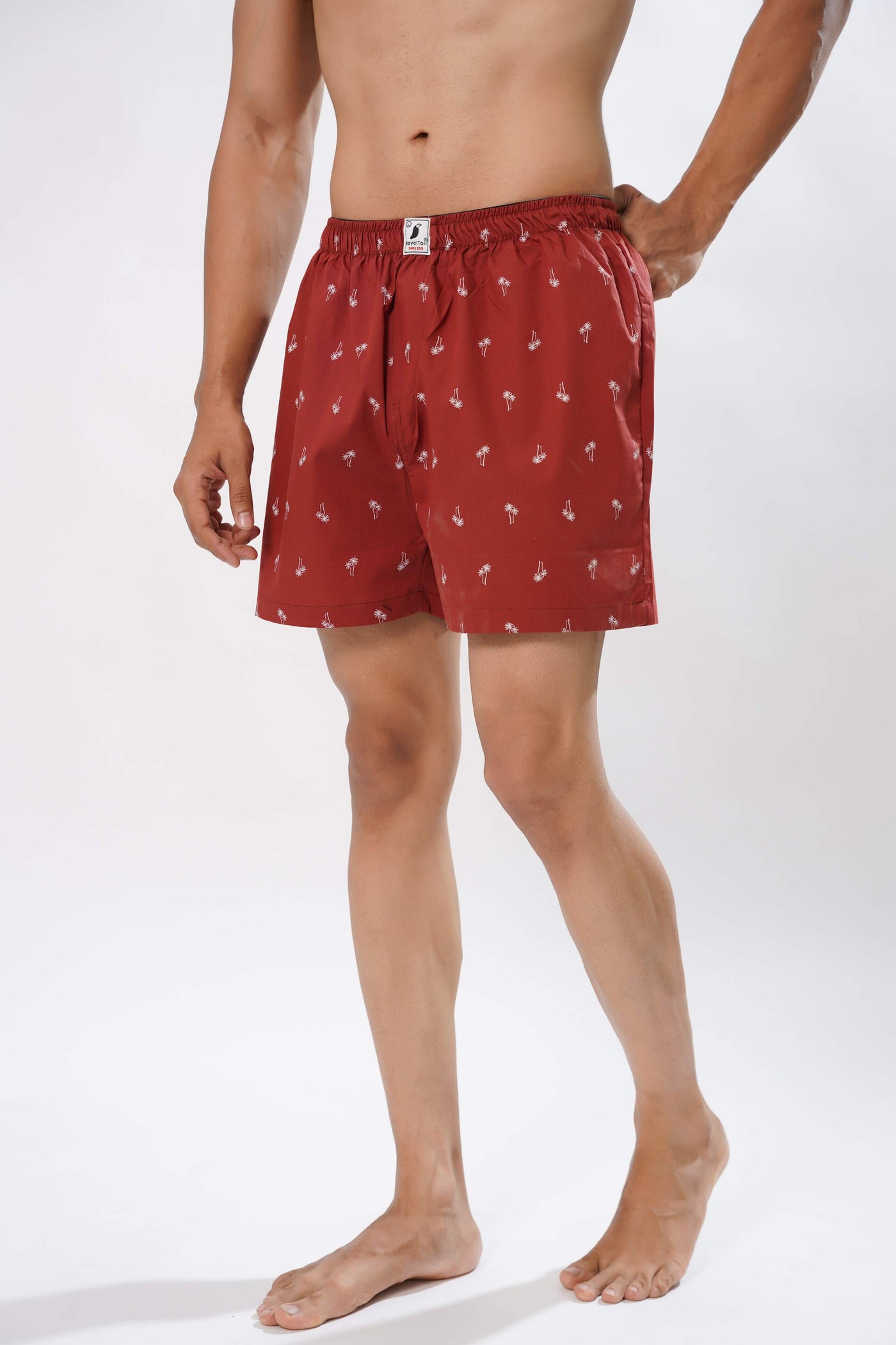 RED ALL OVER PRINTED MENS BOXERS