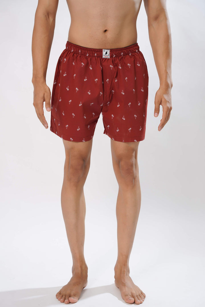 Red All Over Printed Men's Boxers