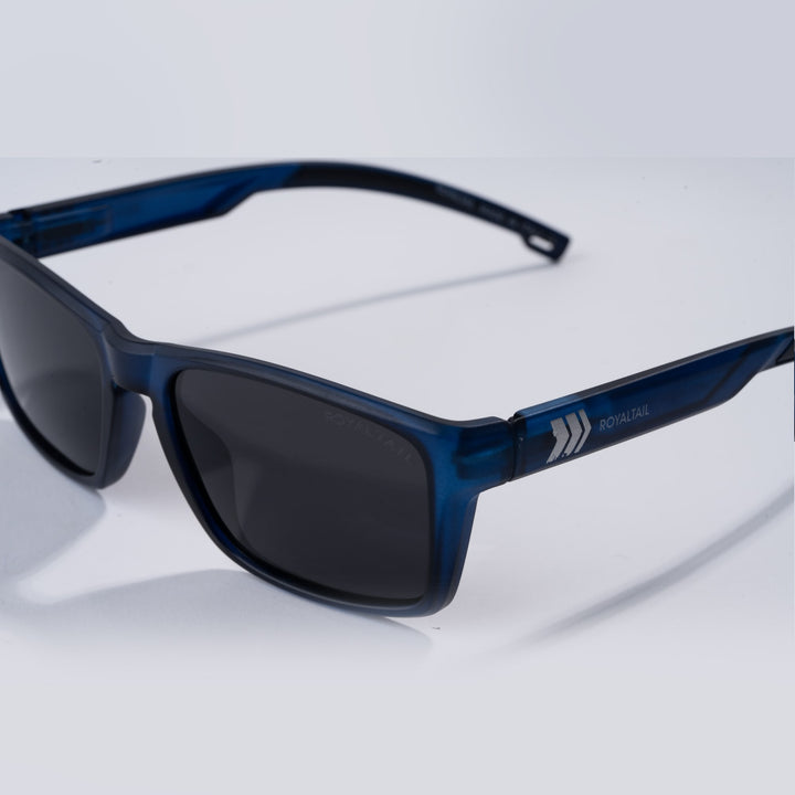 Black Lens Blue Frame Full Rim Rectangle Square Polarized Sunglasses