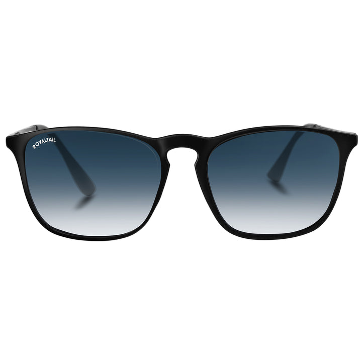 Blue Bird Gradient Glass and Black Frame Erika Sunglasses