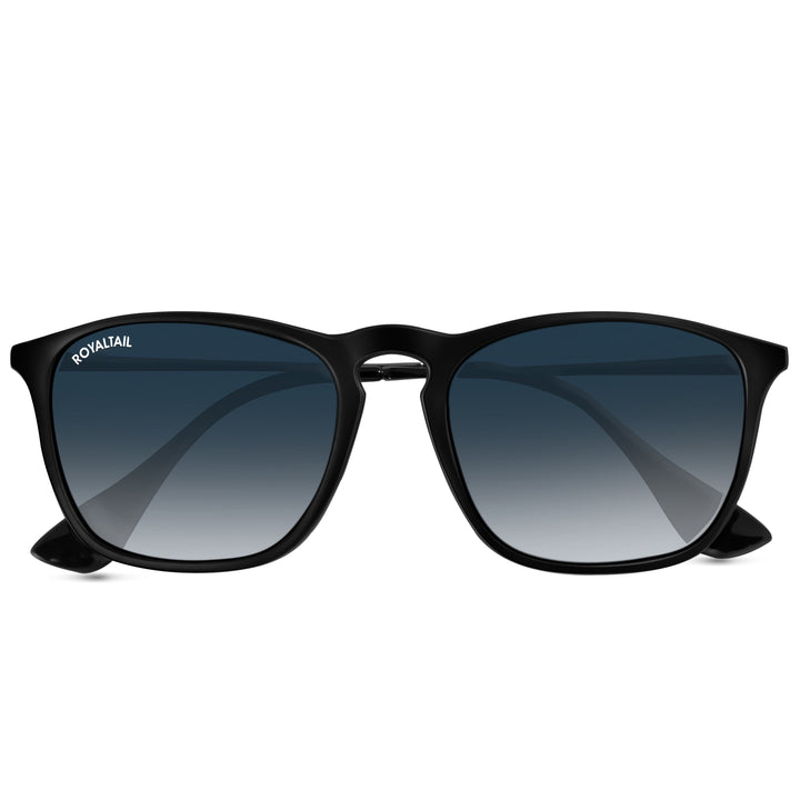 Blue Bird Gradient Glass and Black Frame Erika Sunglasses