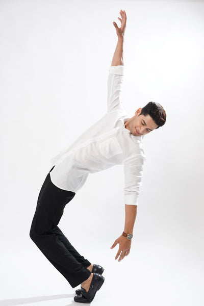 ALBA BRIGHT WHITE LUXURIOUS LINEN SHIRT