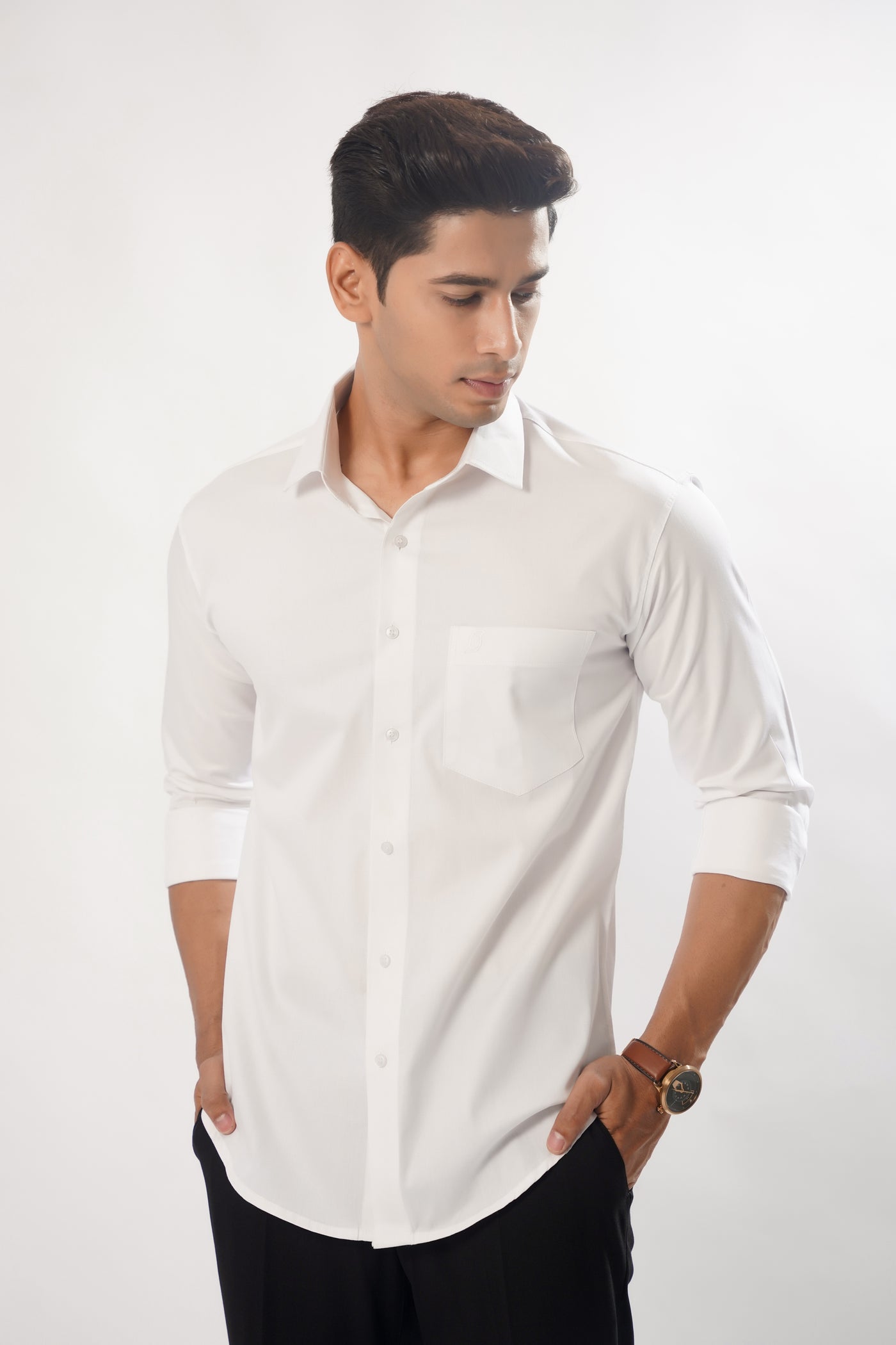 Bright White Super Soft Cotton Premium Plaid Shirt