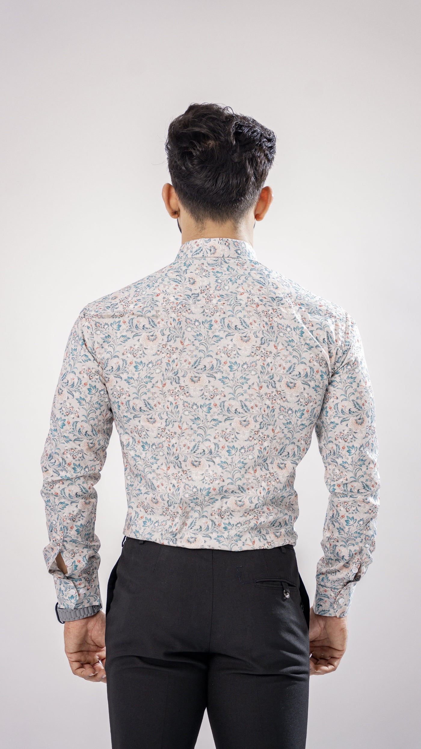 BRIGHT WHITE PAISLEY PRINTED SUPER SOFT PREMIUM COTTON SHIRT - Royaltail