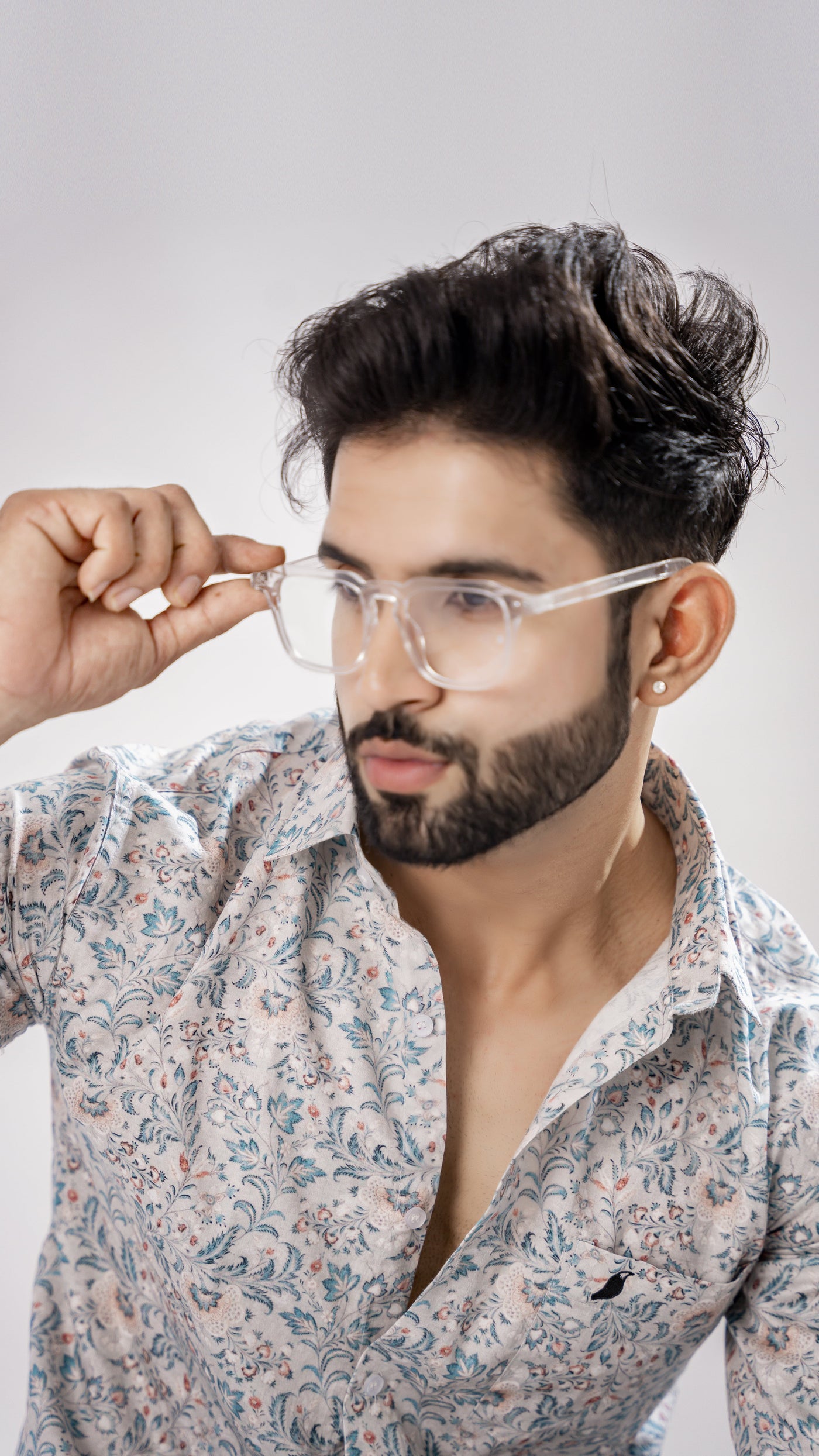 BRIGHT WHITE PAISLEY PRINTED SUPER SOFT PREMIUM COTTON SHIRT - Royaltail