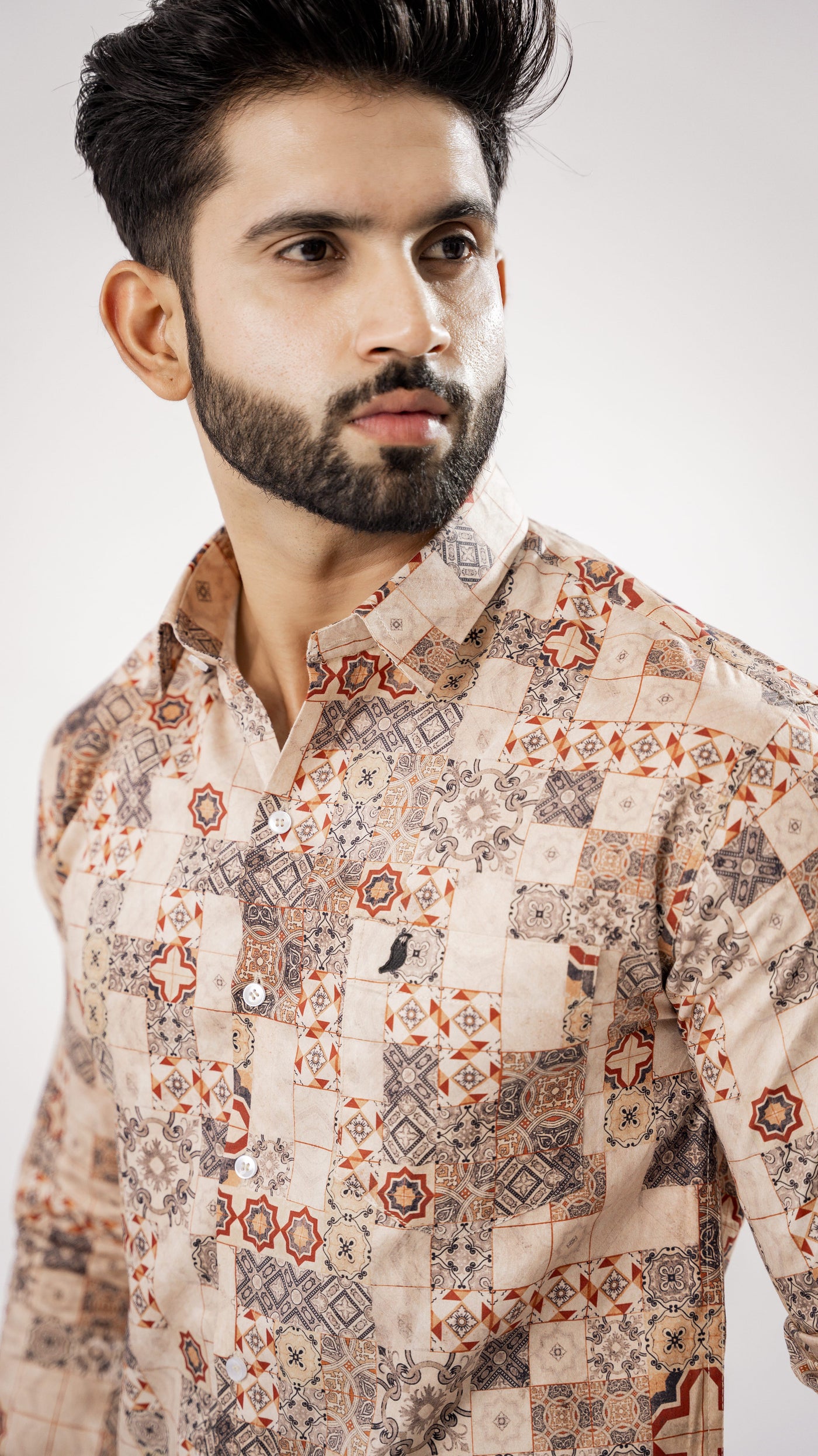 ABSTRACT FLORAL PRINT SUPER SOFT PREMIUM COTTON SHIRT - Royaltail
