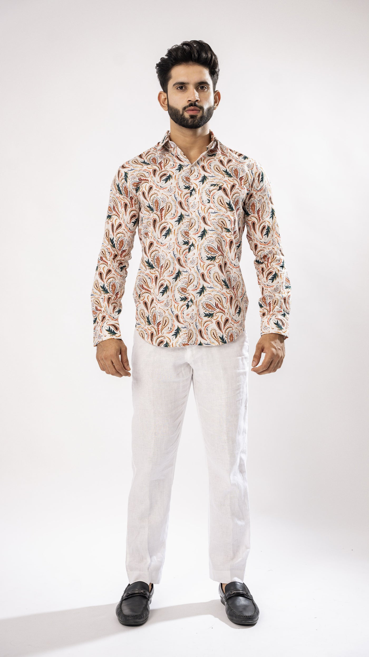 ABSTRACT PAISELY  PRINT SUPER SOFT PREMIUM COTTON SHIRT - Royaltail