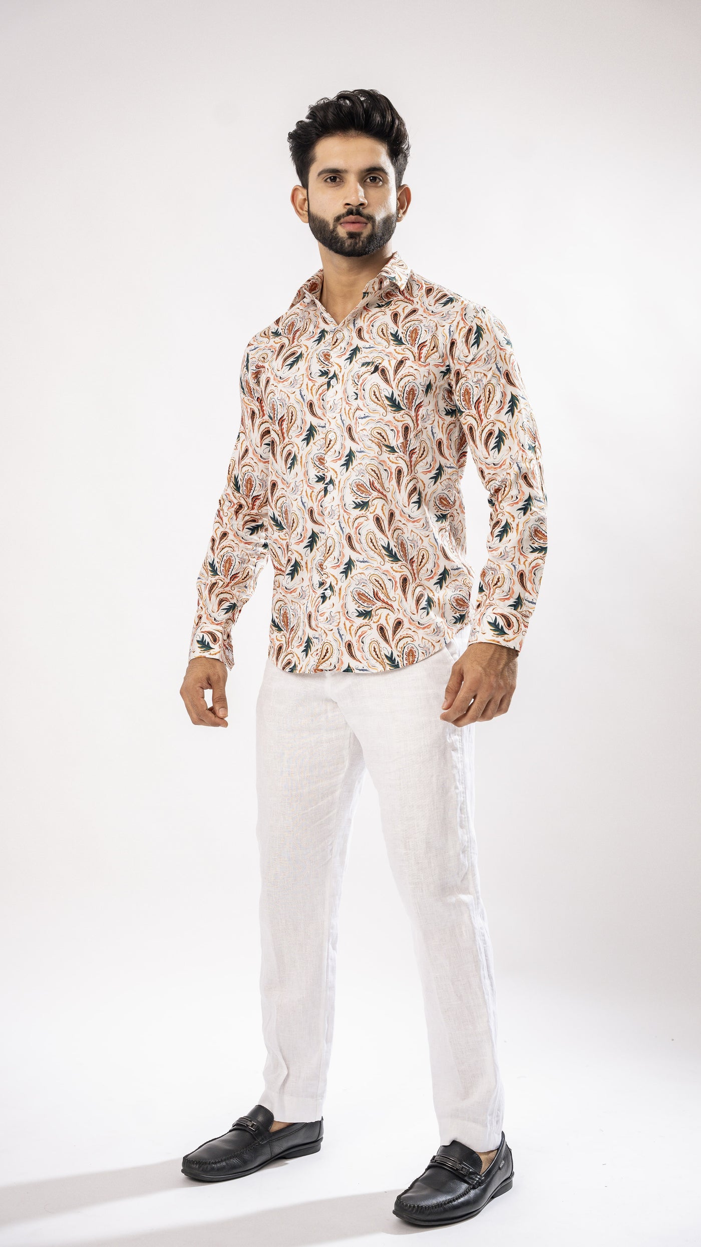 ABSTRACT PAISELY  PRINT SUPER SOFT PREMIUM COTTON SHIRT - Royaltail