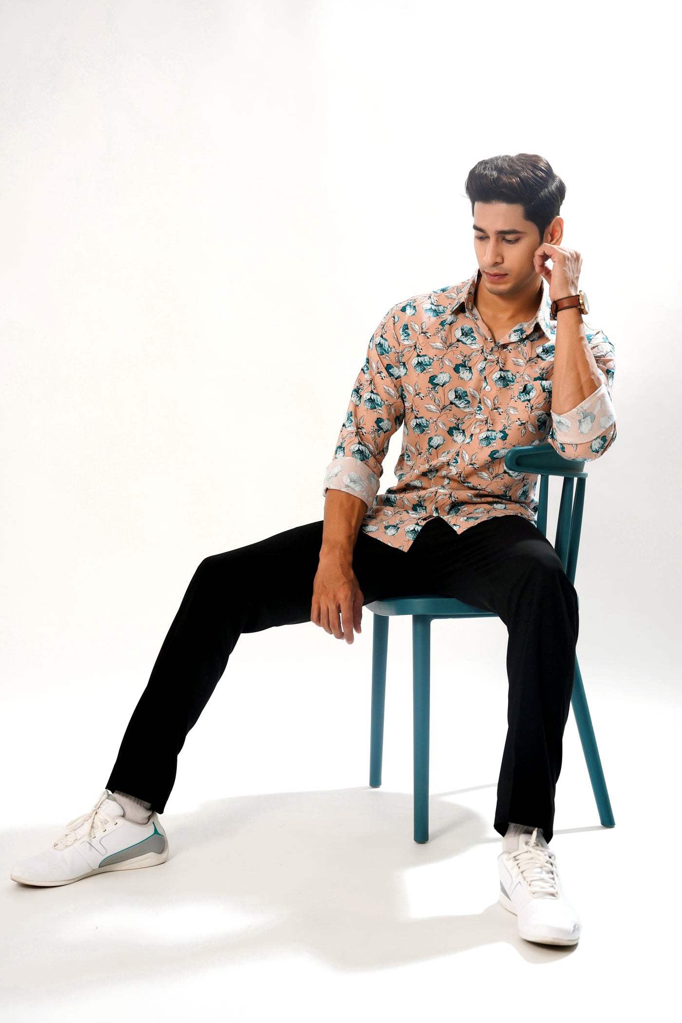 PRINCLESS CORAL PAISELY  PRINT SUPER SOFT PREMIUM COTTON SHIRT