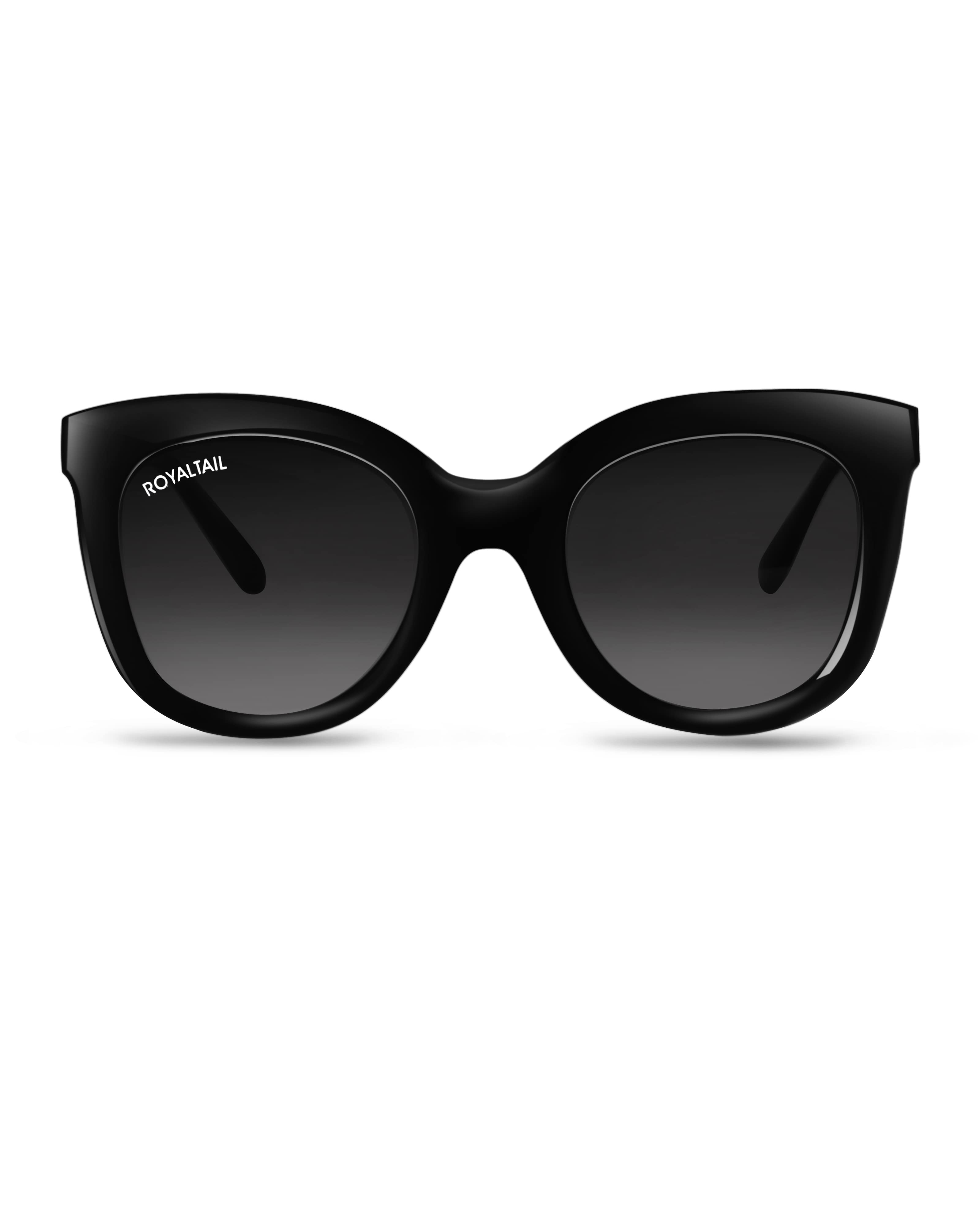 Black Oval Recycled Acetate Sunglasses - CHARLES & KEITH IN