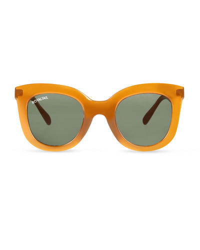 Squared Orange UV Protected Oval Sunglasses RT051