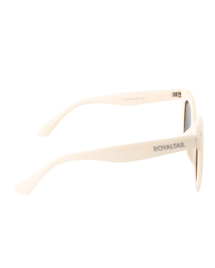 Squared Off White UV Protected Oval Sunglasses RT053