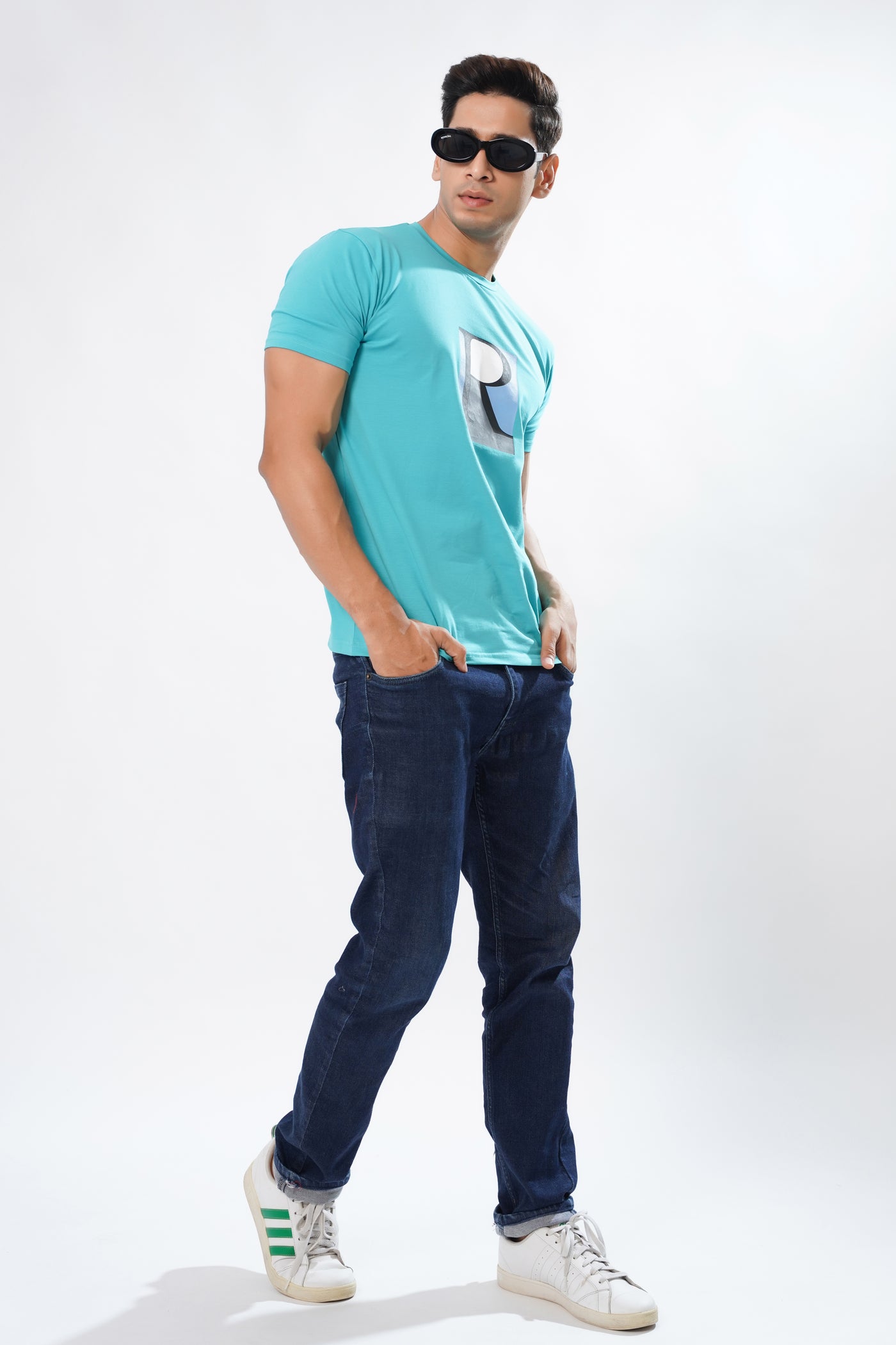 SEA BLUE PREMIUM ORGANIC SUPER SOFT COTTON T-SHIRT