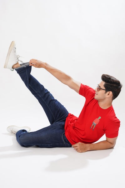 RED WINE PREMIUM ORGANIC SUPER SOFT COTTON T-SHIRT
