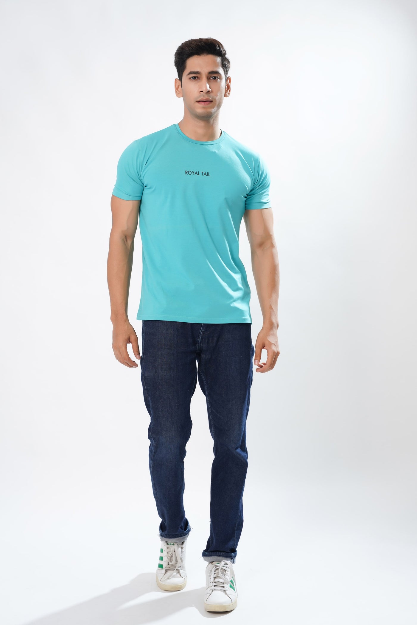 JORDY MID BLUE PREMIUM ORGANIC SUPER SOFT COTTON T-SHIRT