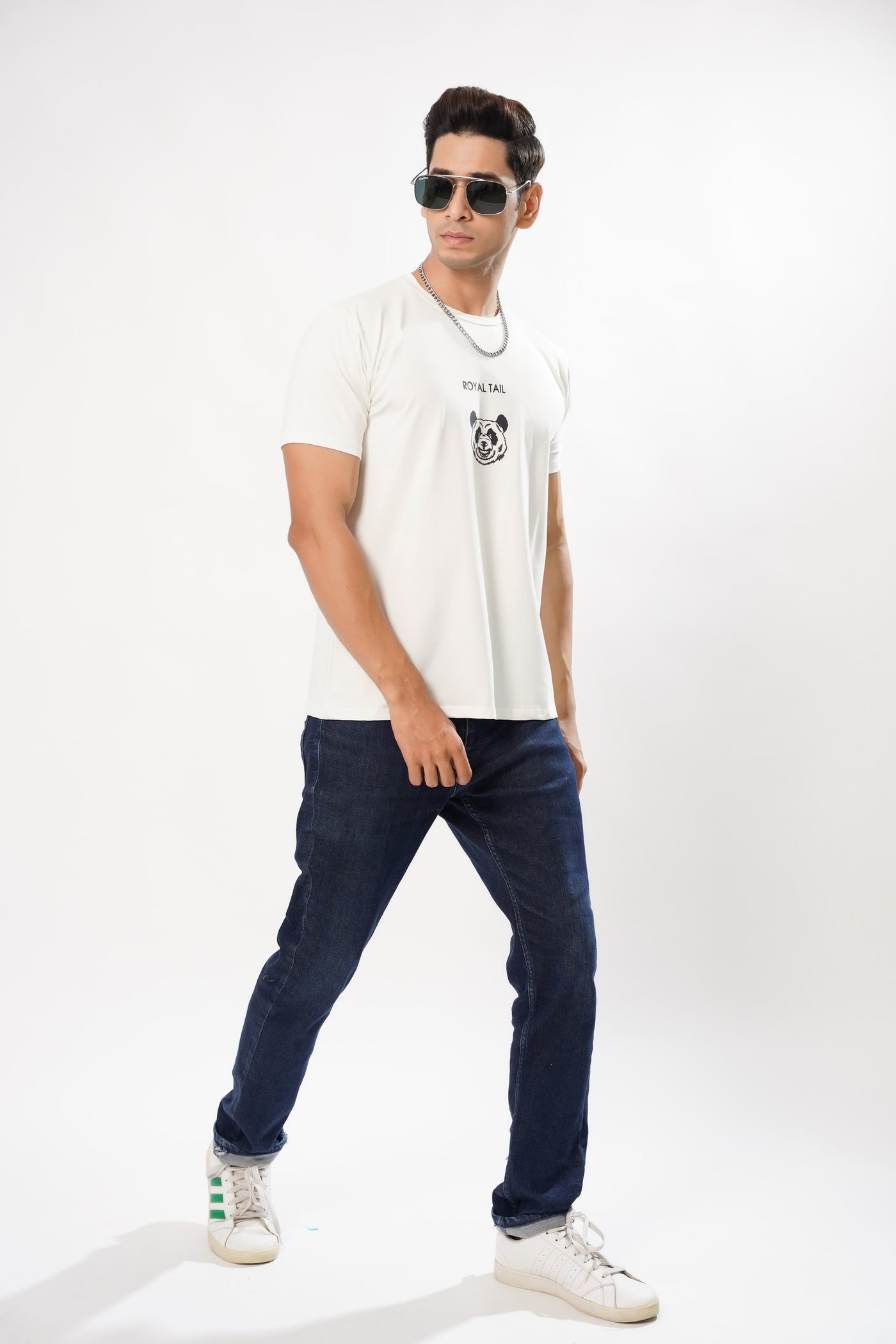 BRIGHT WHITE PANDA PREMIUM ORGANIC SUPER SOFT COTTON T-SHIRT