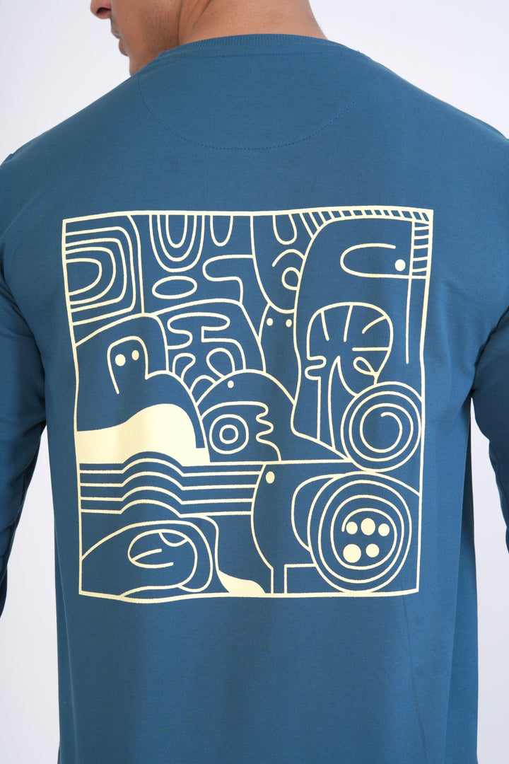 Deep Sea Blue Premium Organic Soft Cotton Sweatshirt