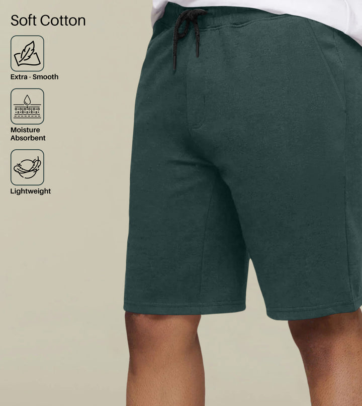 Mountain Green Premium Cotton Swim Shorts