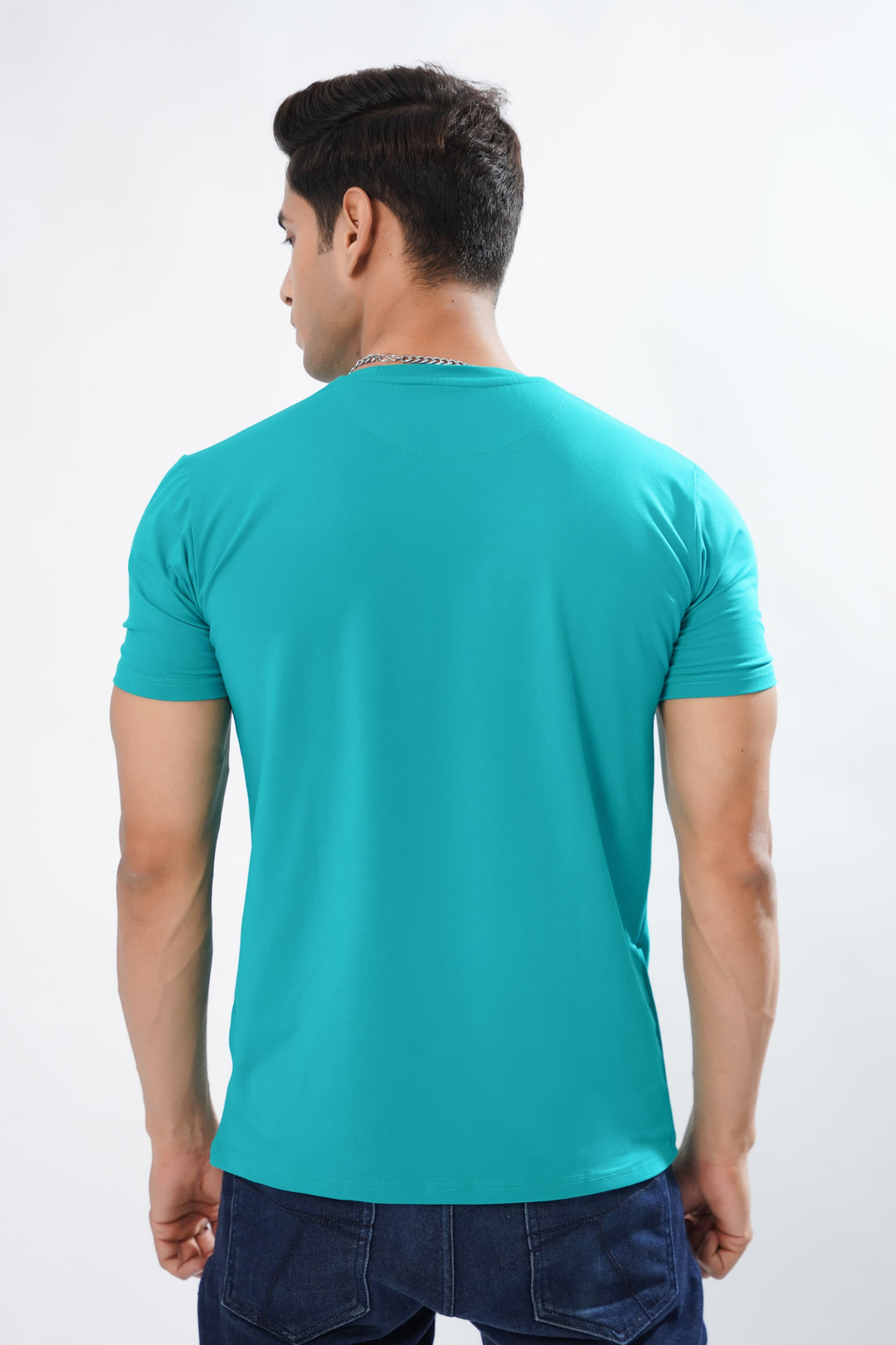 Sapphire Blue Organic Cotton T-Shirt for men, photo 4