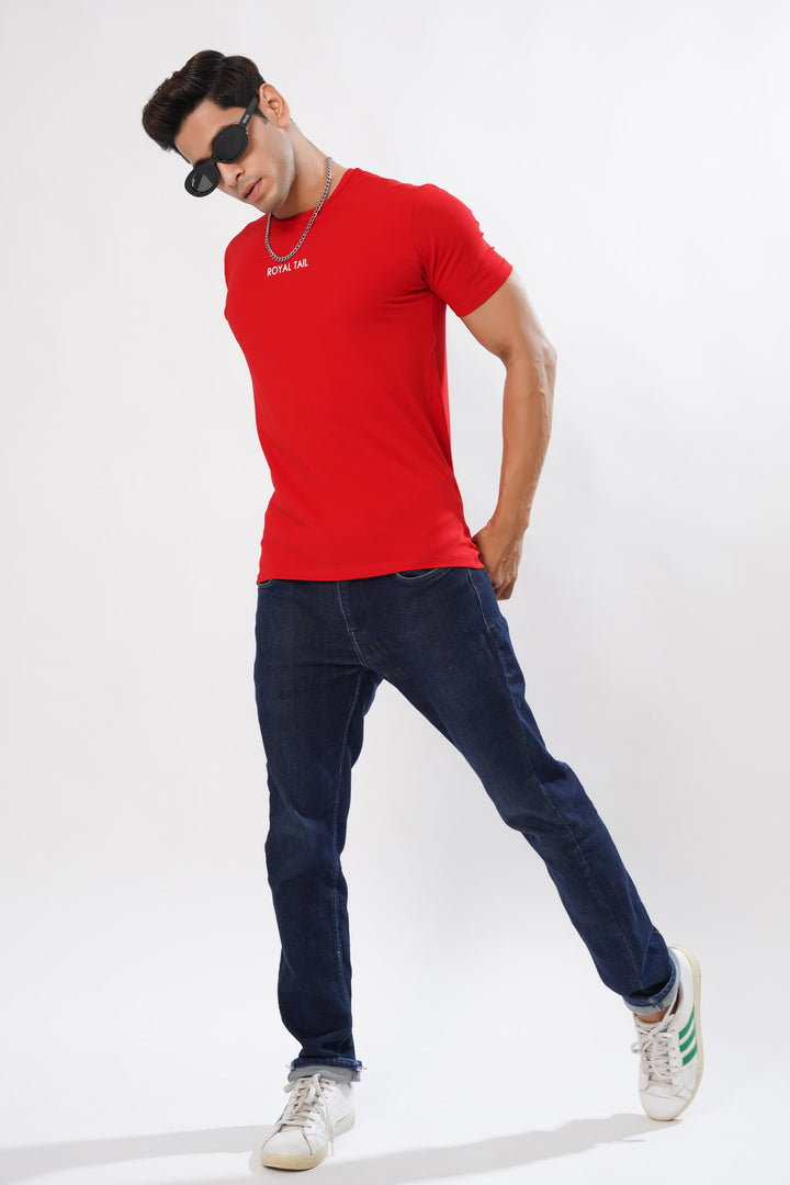Scarlet Red Organic Cotton T-Shirt for men – ROYALTAIL