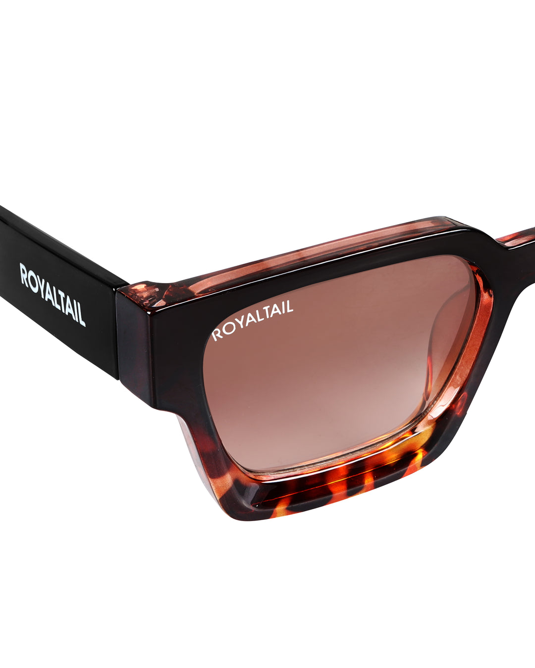 Tortoise thick square sunglasses with brown lenses, photo 4