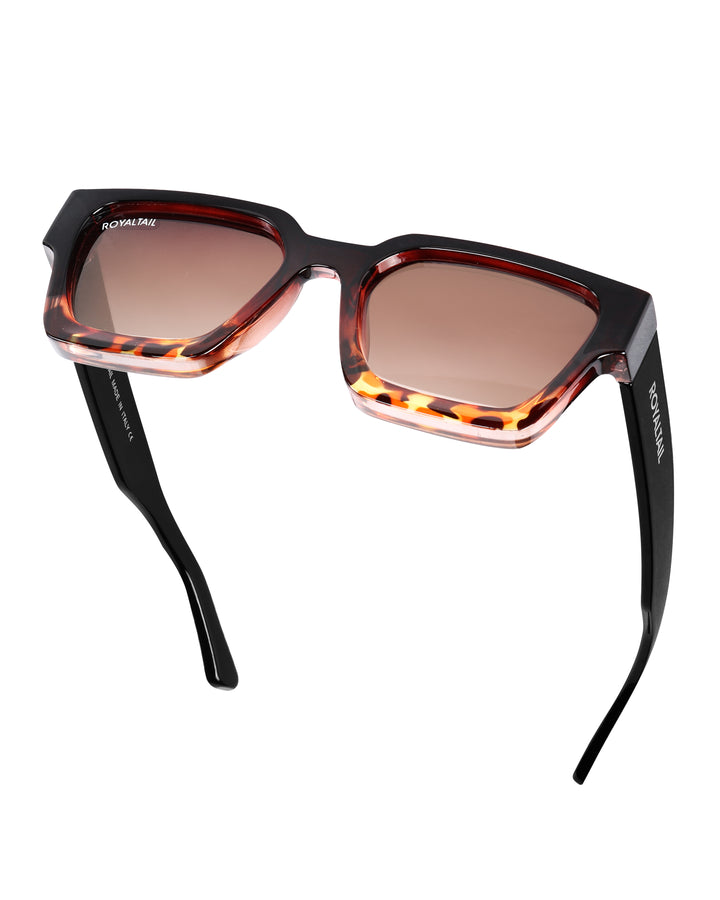 Tortoise thick square sunglasses with brown lenses, photo 6
