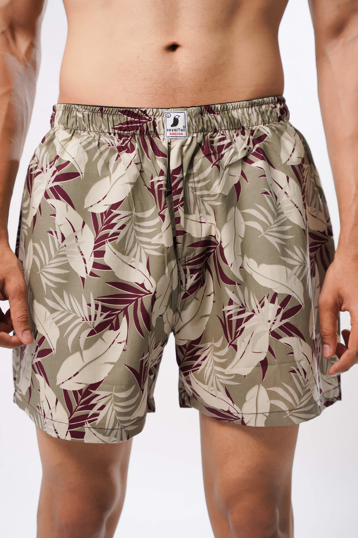 Wine & Brown Print Boxer Shorts for men – ROYALTAIL