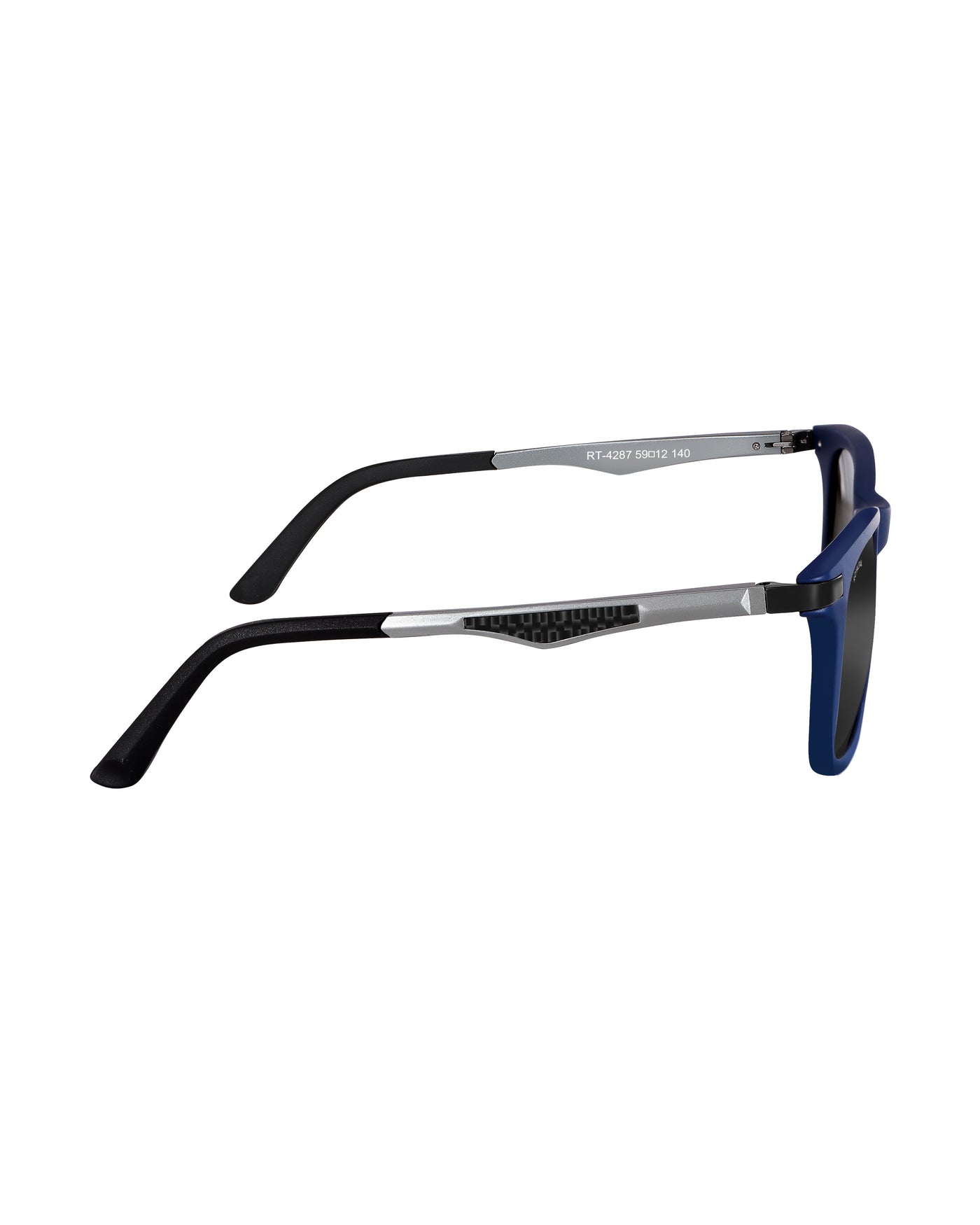 Black Glass and Blue Frame Square Helmatta 4287 Edition Sunglasses - Royaltail