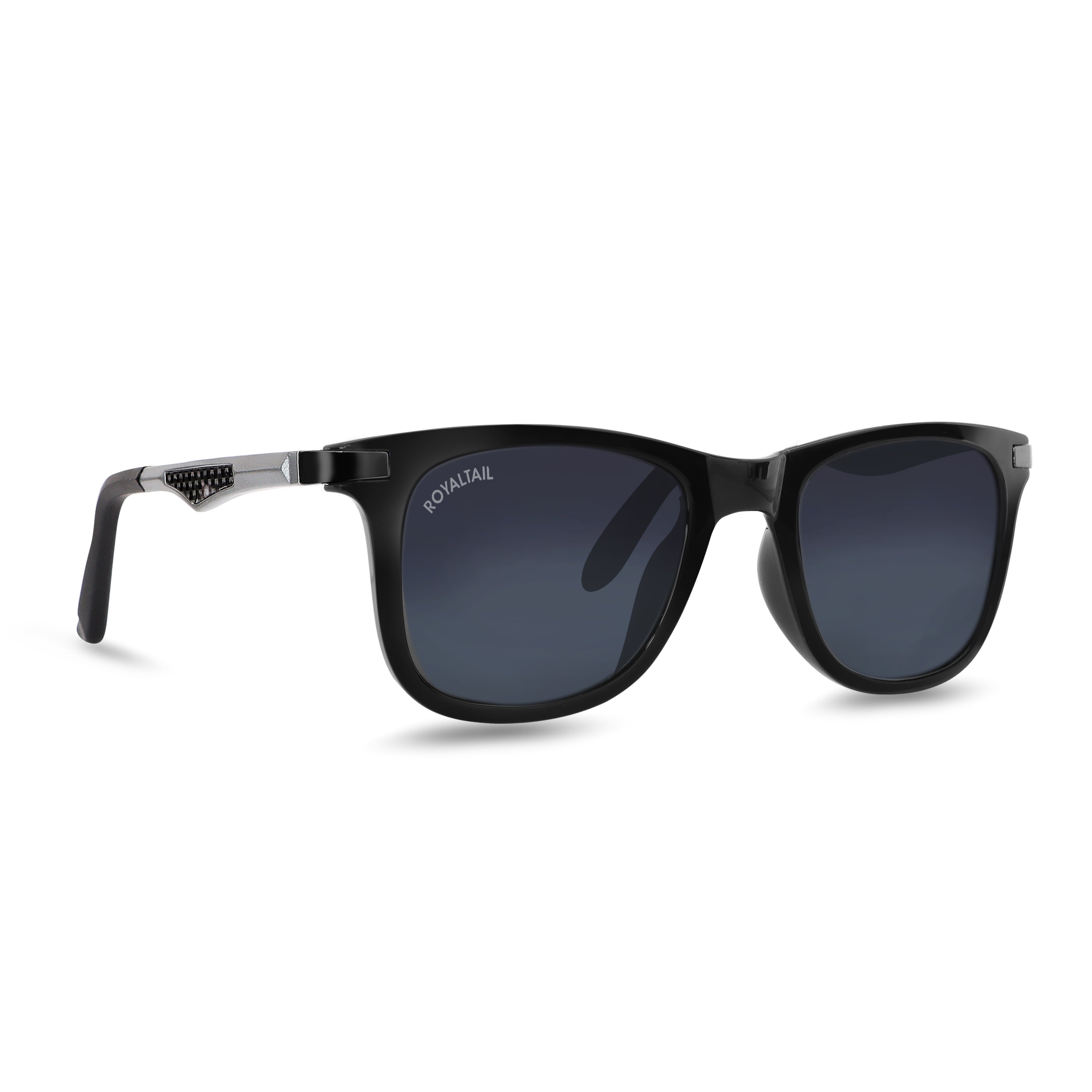 Steadfast Black Polarized Uni-Sex D-Frame Sunglasses | Le Specs