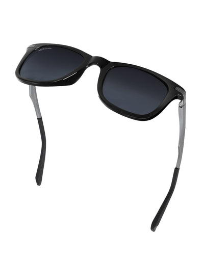 Black Glass and Black Frame Square Helmatta 4287 Edition Sunglasses - Royaltail