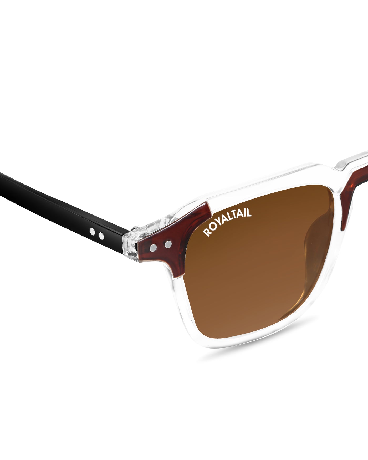 Brown Glass and Black Frame Square Kingsman-05 Series Sunglasses - Royaltail